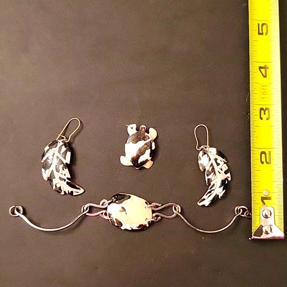 4-Piece Silver-tone & Shells Jewelry Set! Lucky Turtle Pendant 🐢 - Picture 10 of 10